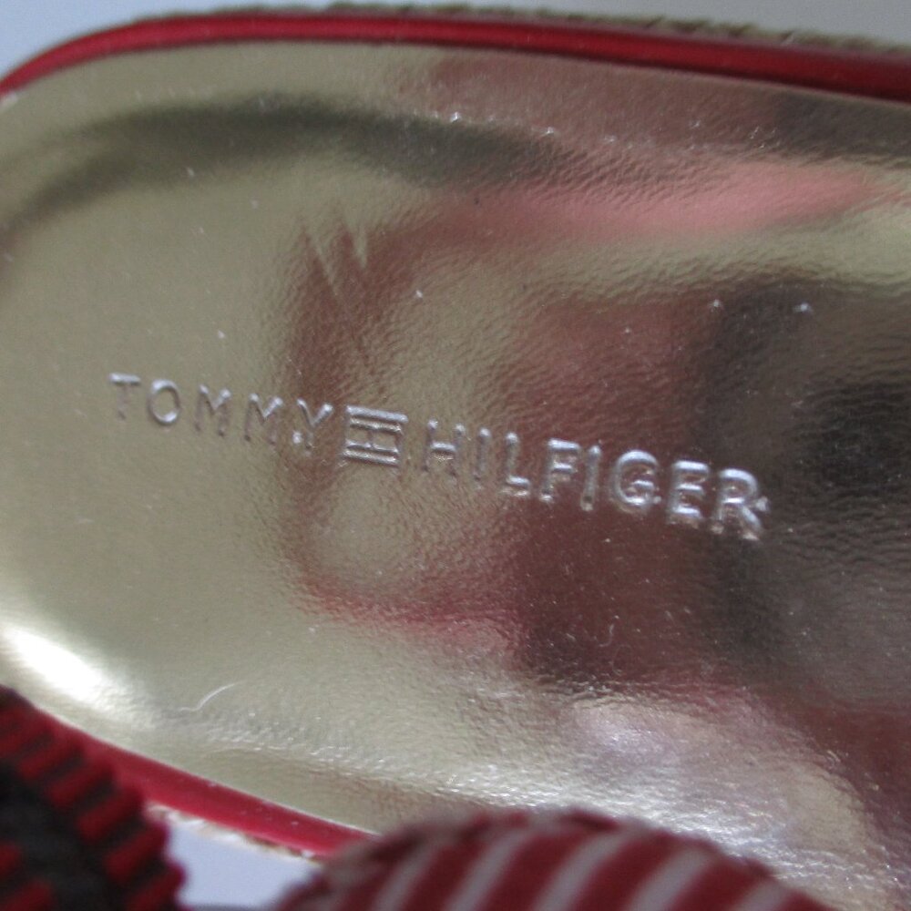 Tommy Hilfiger Chevella Womens Red Jute Slingback 2" Open-toe Wedge NWOB-Size 9M - Picture 7 of 9